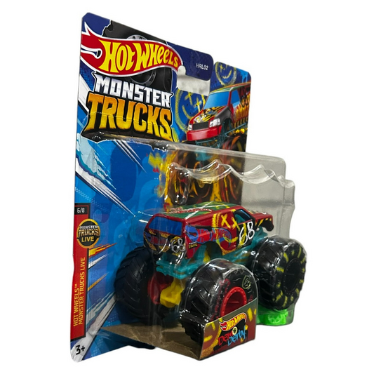 Hot Wheels HW Demo Derby Monster Trucks Live 6/8 Includes Crushed Car 1:64