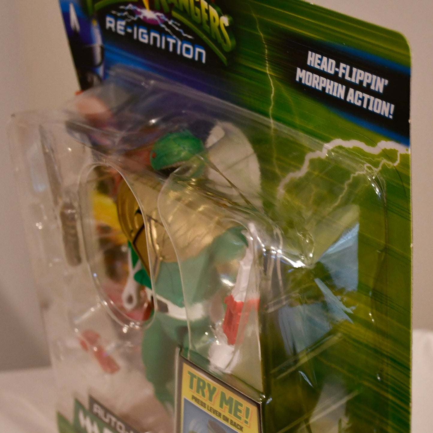 Mighty Morphin Power Rangers Re-Ignition Auto Morphin Tommy Green Ranger Figure