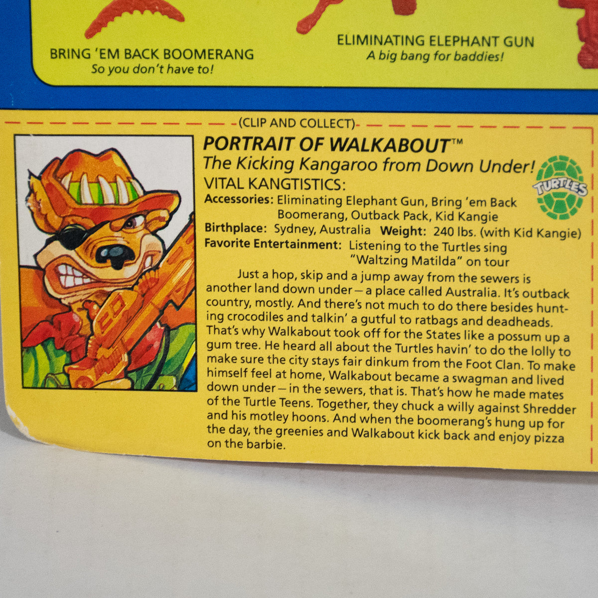 TMNT Teenage Mutant Ninja Turtles Walkabout 1991 Playmates Toys