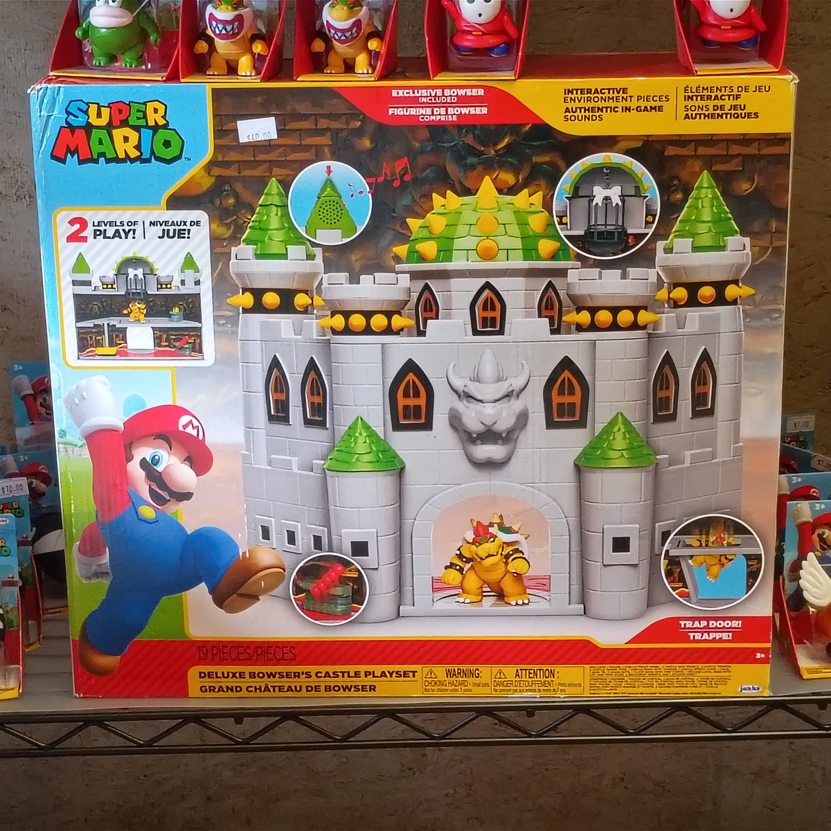 World of Nintendo Super Mario Bowser's Castle Deluxe Playset (LTS)