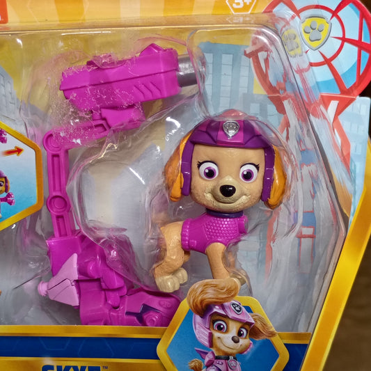 Paw Patrol The Movie Skye Figure With Transforming Backpack & Launchers