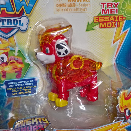 Nickelodeon Paw Patrol Mighty Pups Charged Up Marshall Spin Master (Needs Batteries)