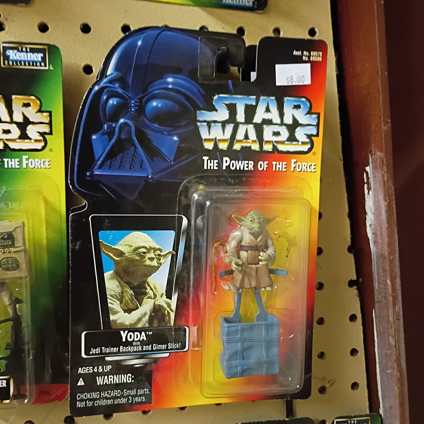 Yoda Star Wars Power of the Force Action Figure 1995 Kenner POTF Vintage (Red Card)