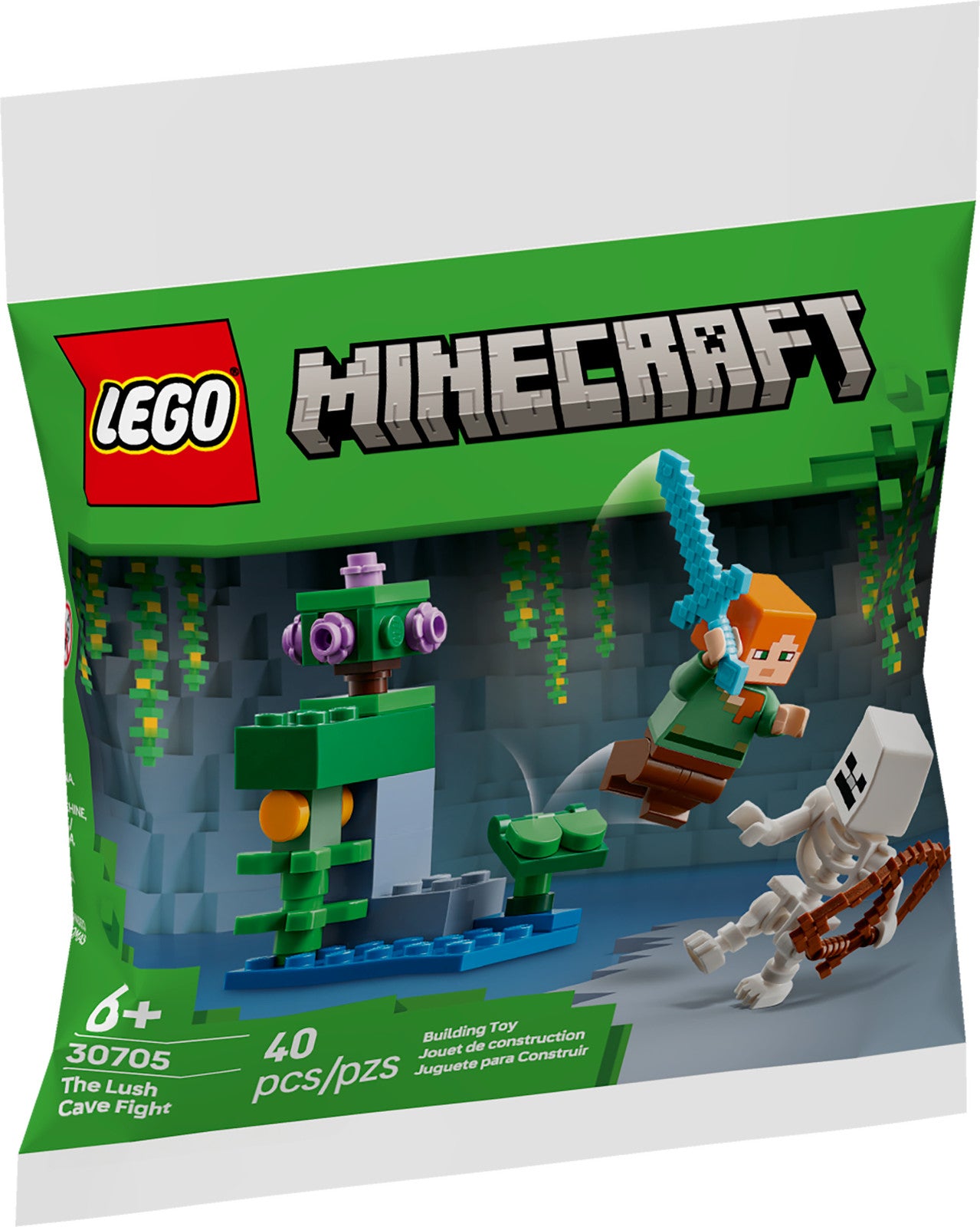 LEGO Minecraft The Lush Cave Fight 40 Pieces 30705 Polybag New Sealed