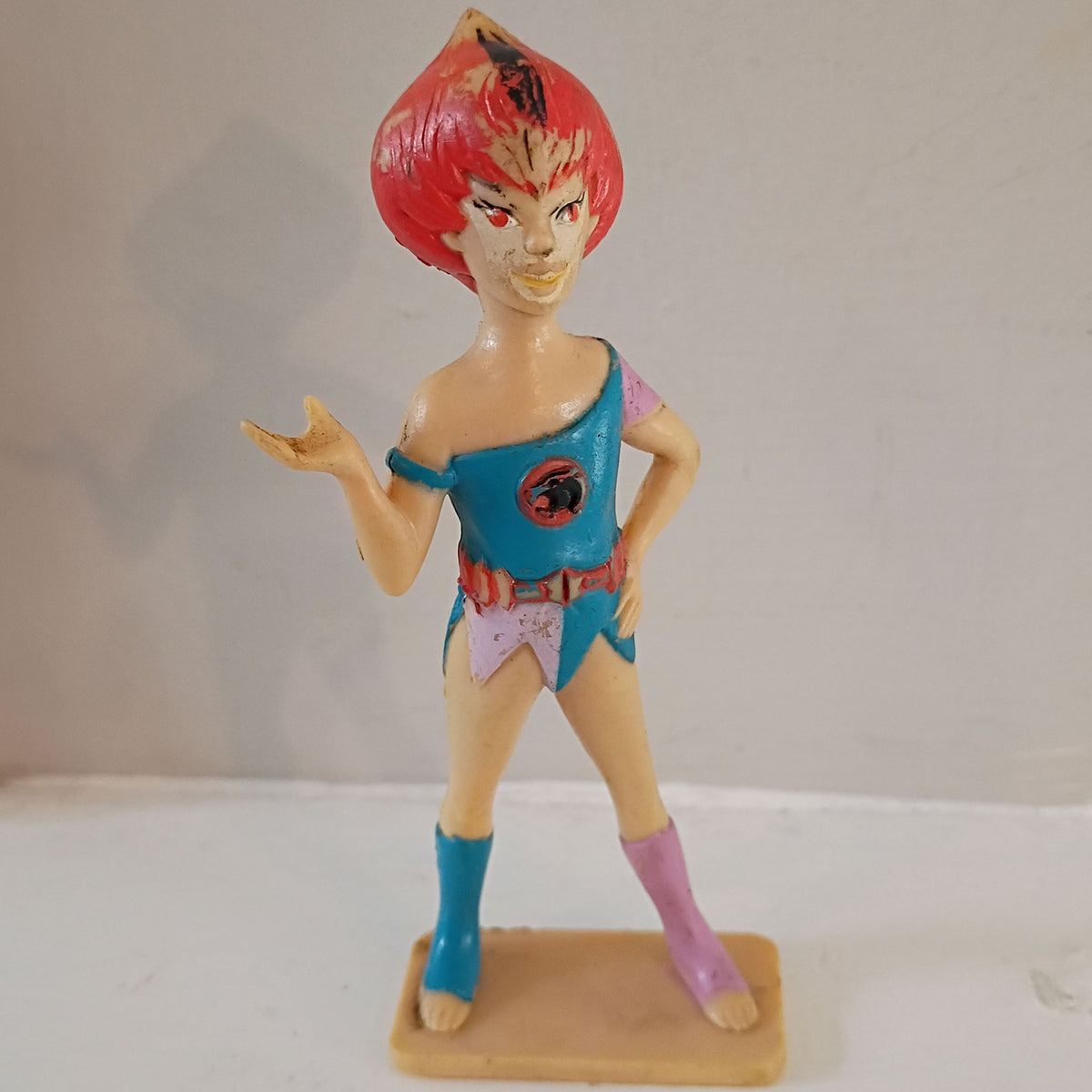 1985 Thundercats Wilykit & Wilykat 4 Inch Action Figure Pair LJN Telepix Toys (Rough Paint)