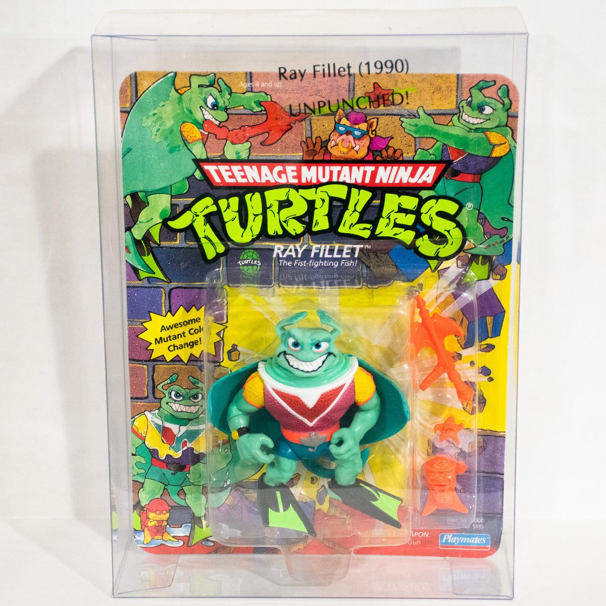 1990 TMNT Ray Fillet Figure New & Unpunched Filet Teenage Mutant Ninja Turtles