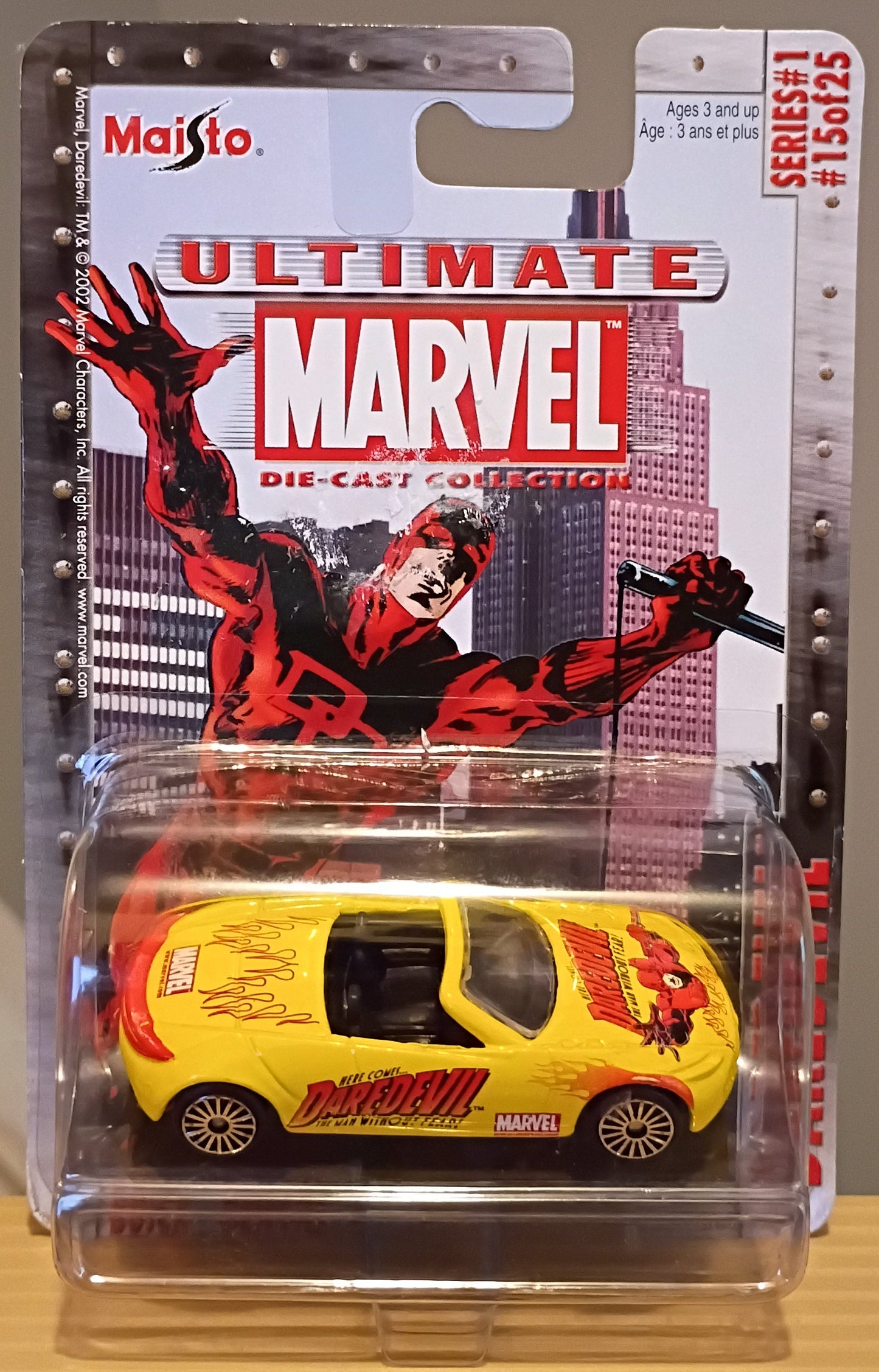 Set of 4 Maisto Ultimate Marvel Diecast Vehicles (2002) - Thor, Storm, Daredevil, Elektra