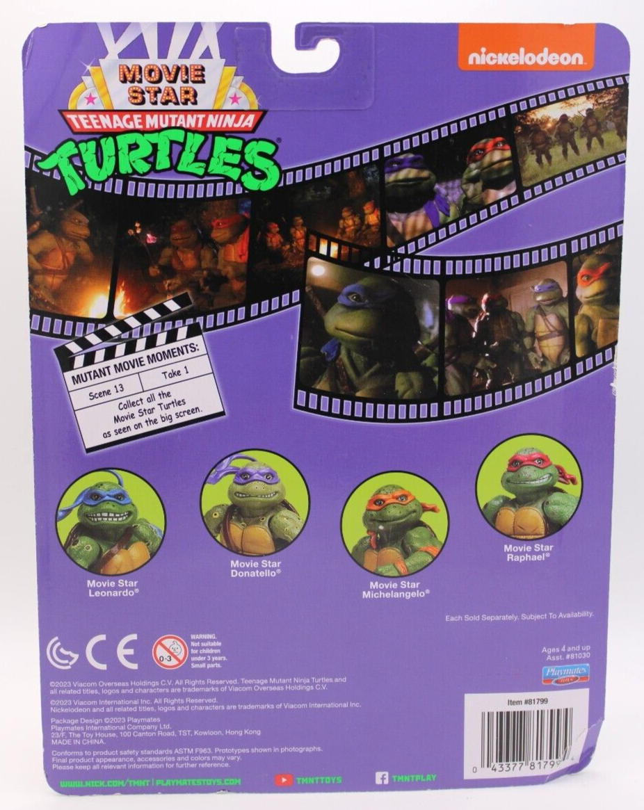 2023 Retro Playmates Teenage Mutant Ninja Turtles Movie Star Leo (Damaged Card)