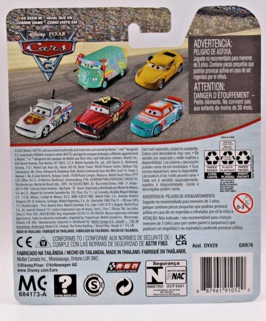 Disney Pixar Cars Mattel 2021 1/55 Metal Red Lightning McQueen w/Trophy