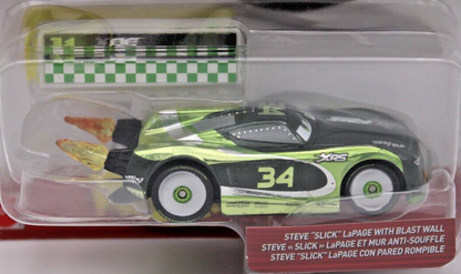 Disney Pixar Cars Rocket Racing Steve "Slick" LaPage with Blast Wall #34