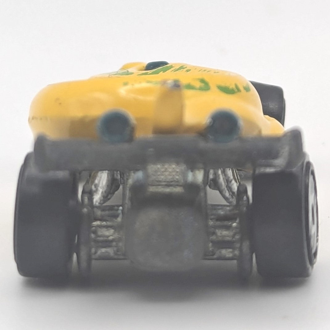 Vintage 1985 Mattel Hot Wheels Turboa Yellow Snake Race Car