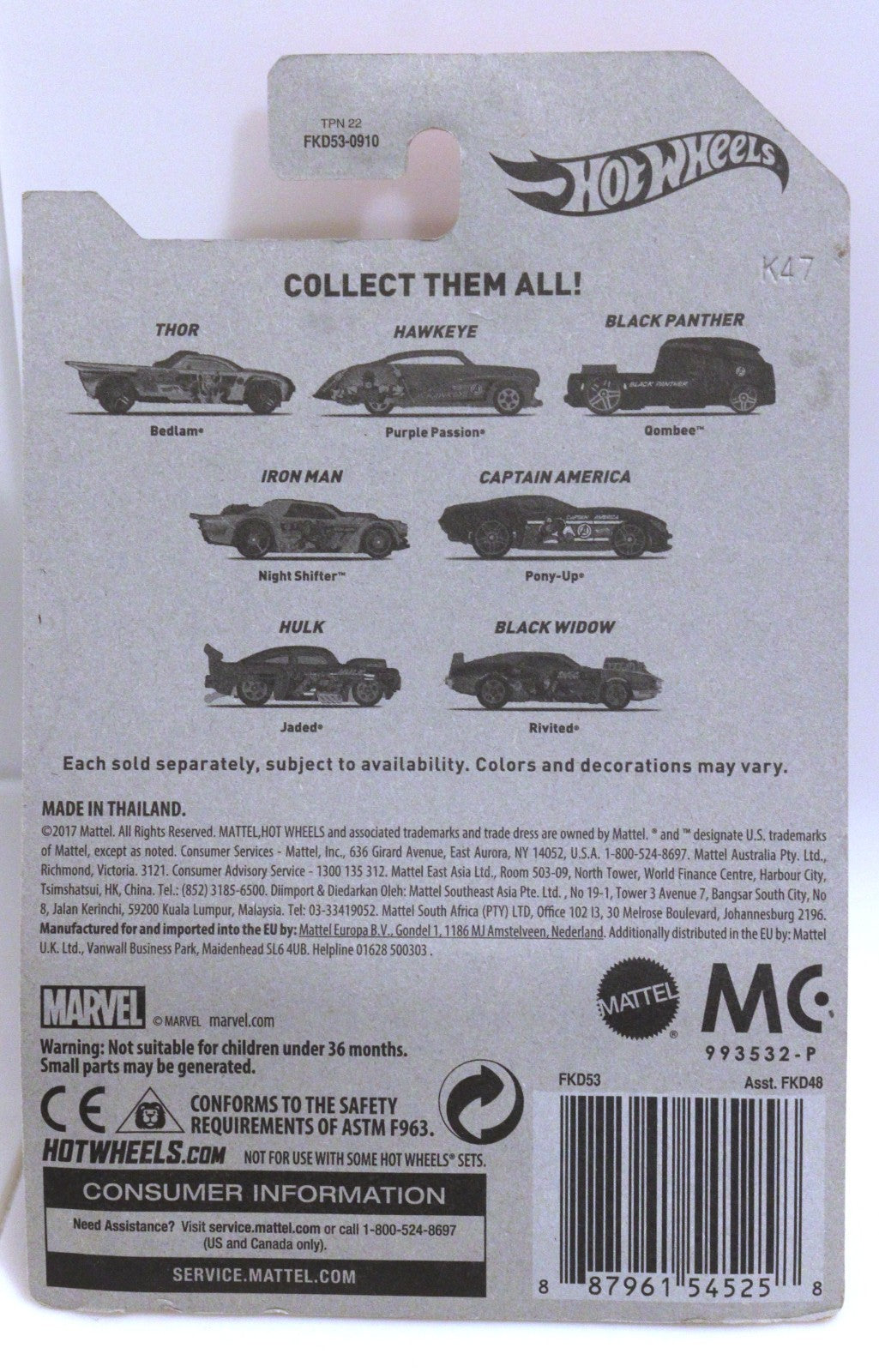 Hot Wheels Avengers Diecast Cars Lot of 3 - Pony-Up,  Horseplay, Scoopa Di Fuego