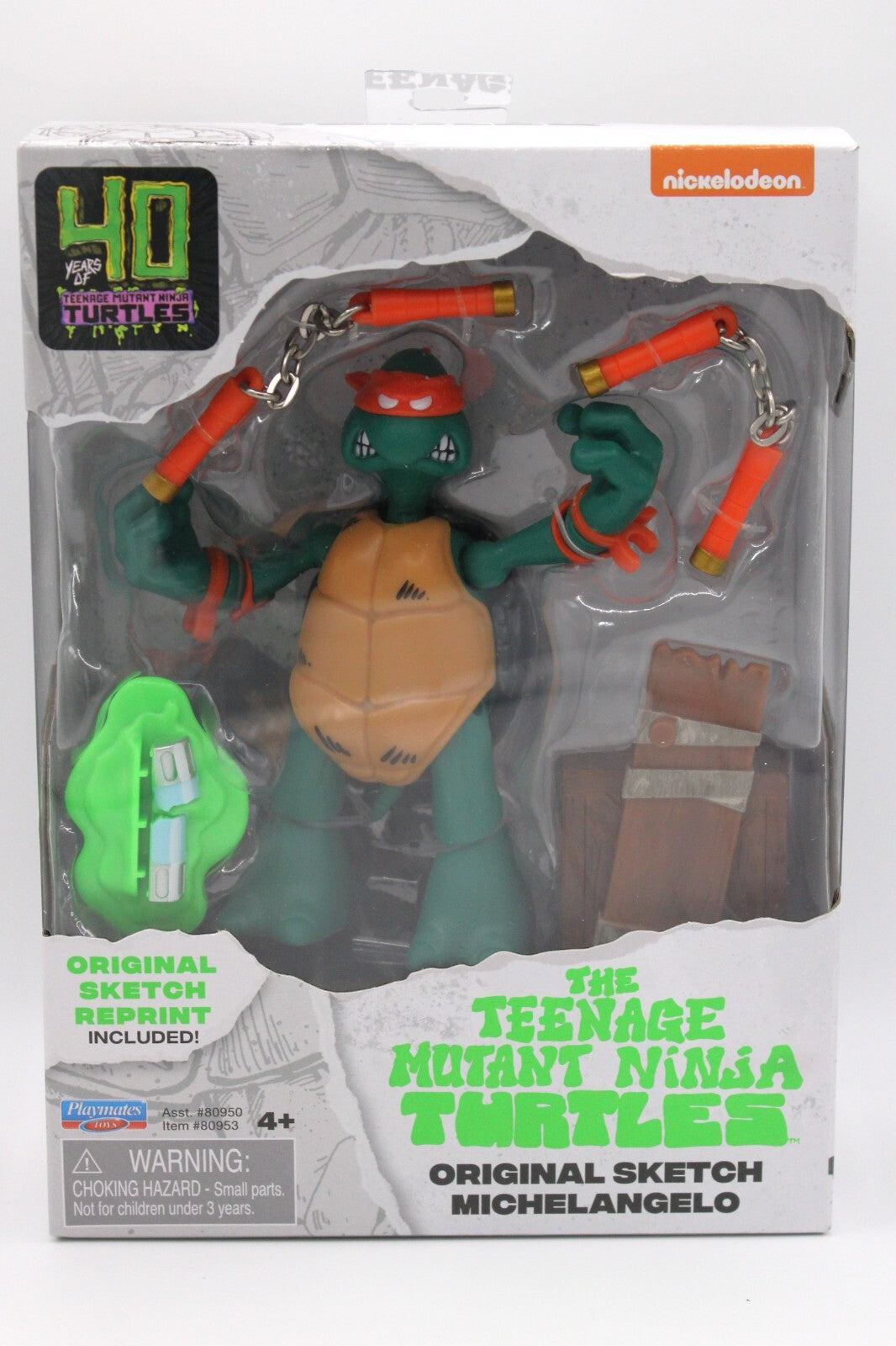 40 Years of Teenage Mutant Ninja Turtles Original Sketch Set of 4 Action Figures