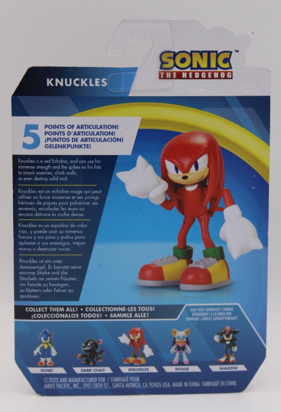 Jakks Pacific 2022 Sonic The Hedgehog Modern Knuckles 2.5 Inch Action Figure