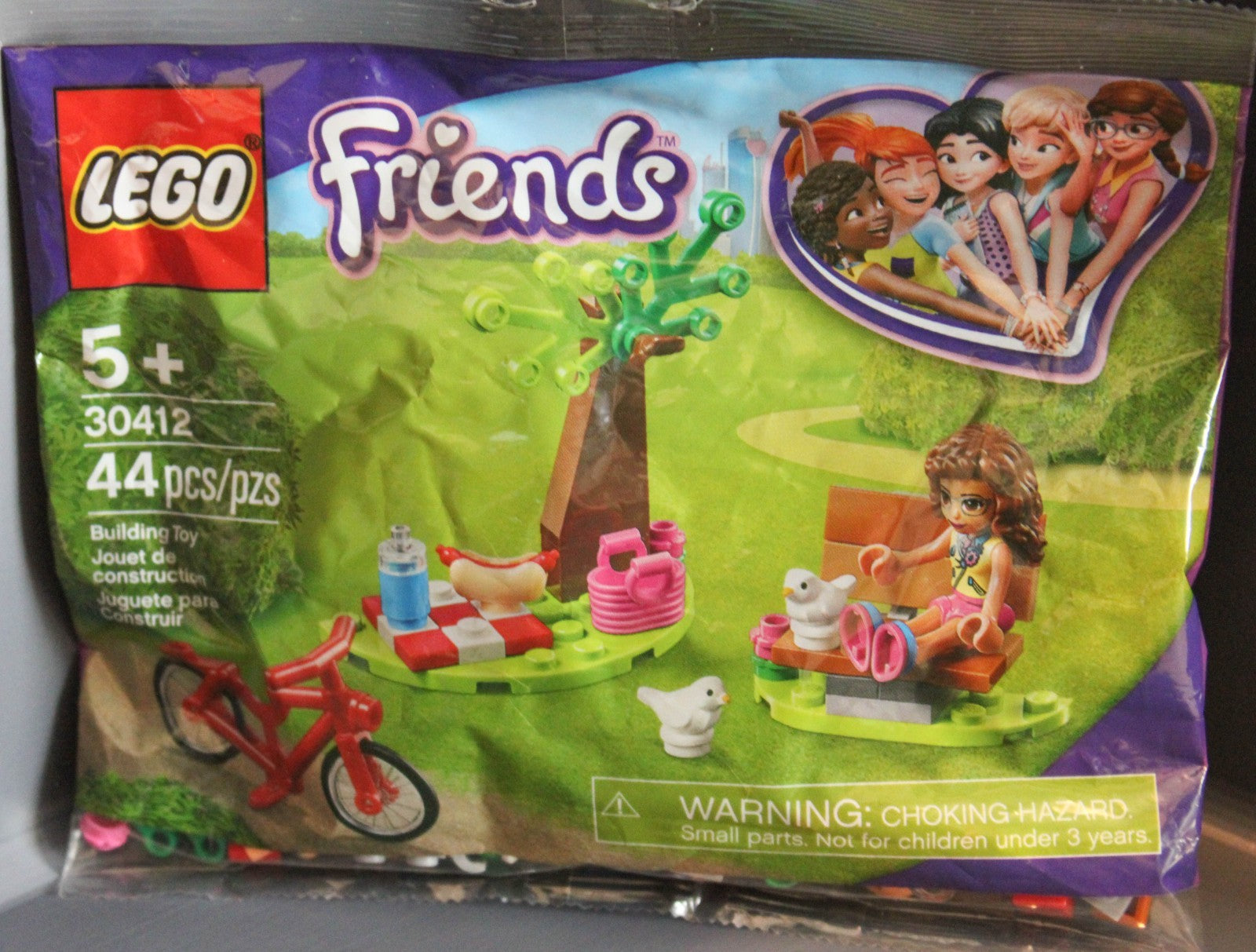 4 LEGO Friends - Vet Clinic Rescue Buggy, Beach Cleanup, Skate Ramp, Park Picnic