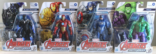 Marvel Avengers MechStrike Lot Of 4 Black Panther Iron Man Captain America Hulk