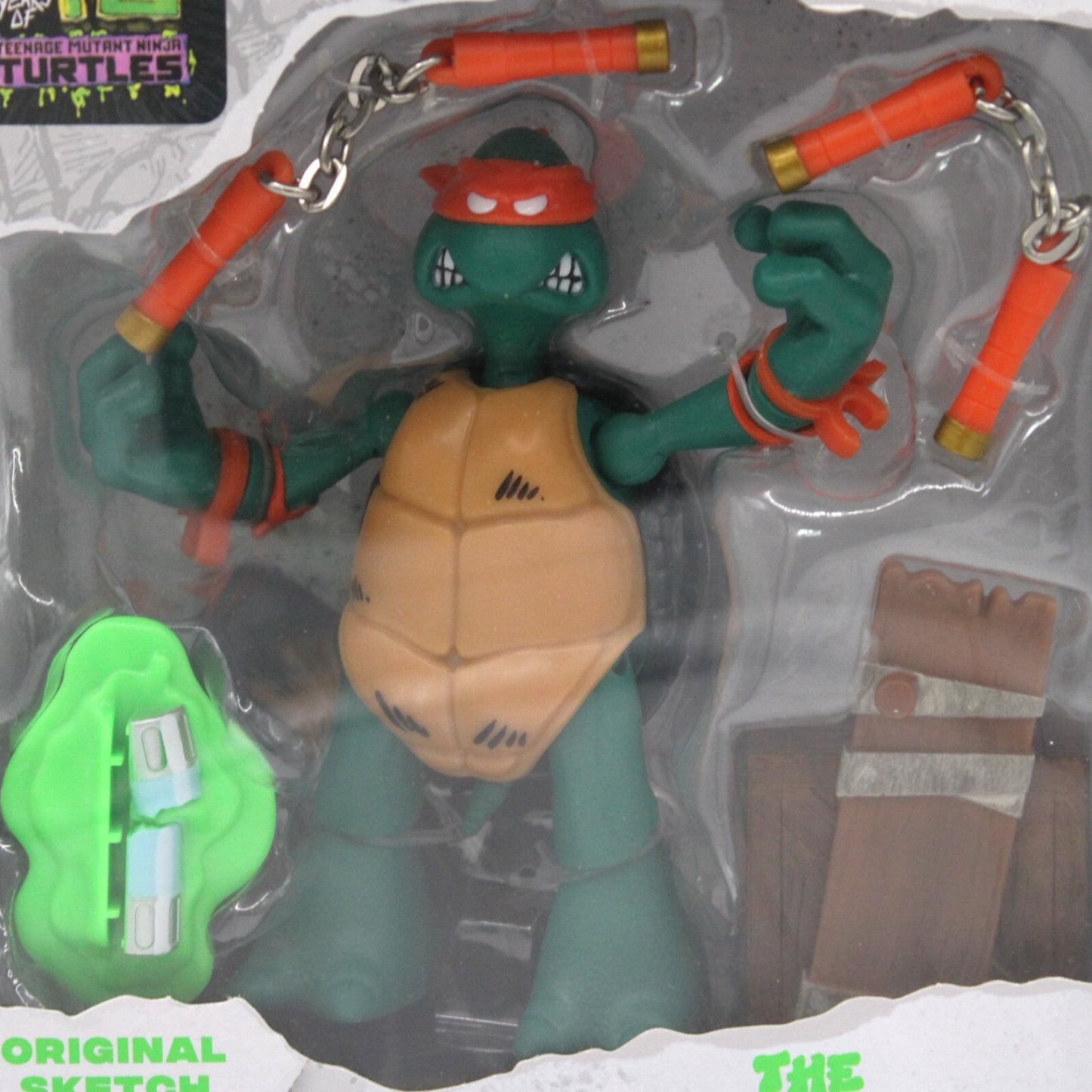 40 Years of Teenage Mutant Ninja Turtles Original Sketch Set of 4 Action Figures
