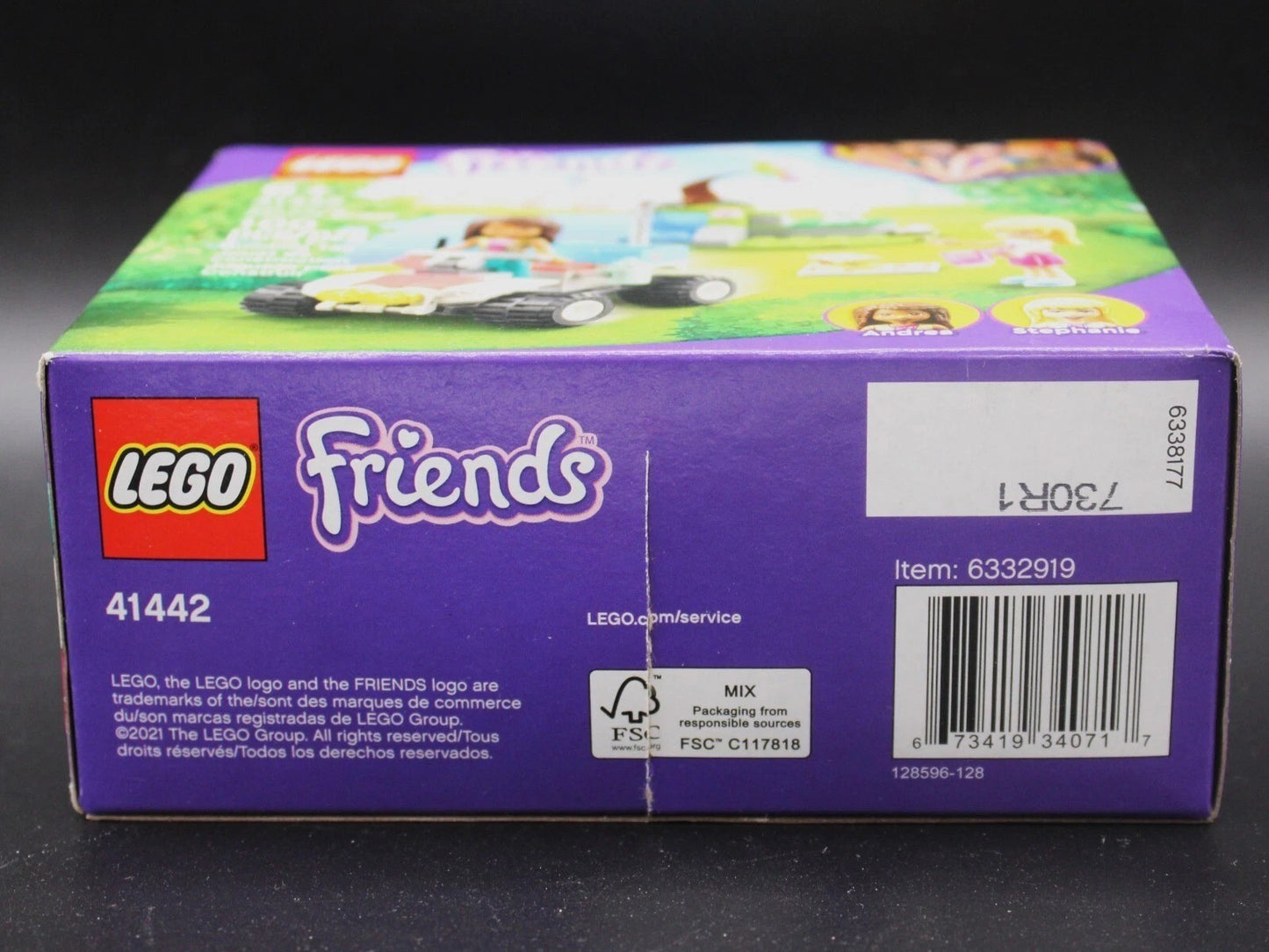 4 LEGO Friends - Vet Clinic Rescue Buggy, Beach Cleanup, Skate Ramp, Park Picnic