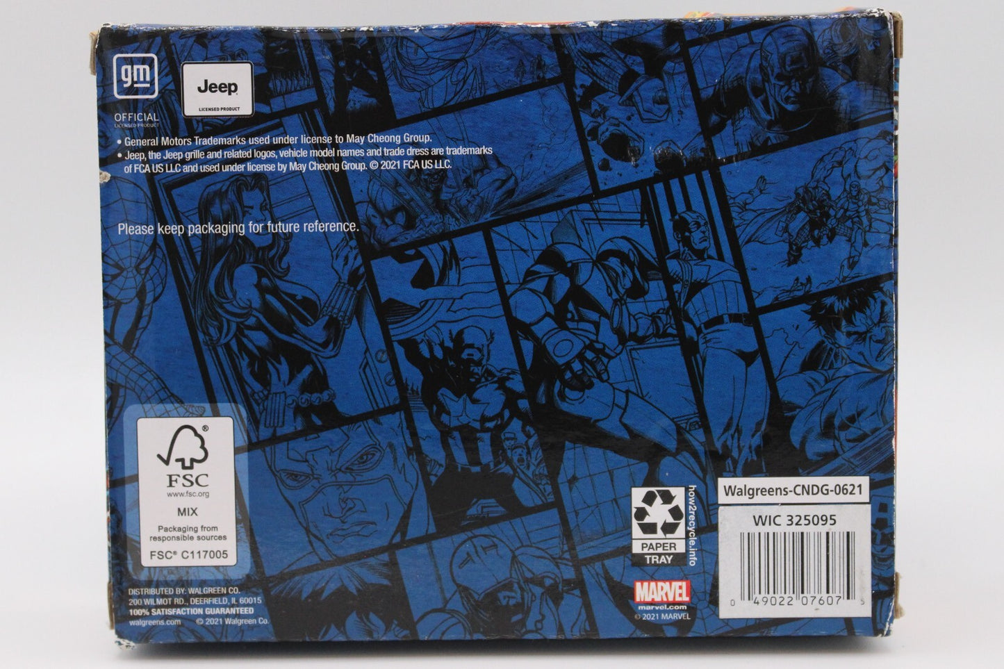 Marvel Avengers Earth Shockers GM Jeep Die-Cast Monster Truck Pull-Back Power