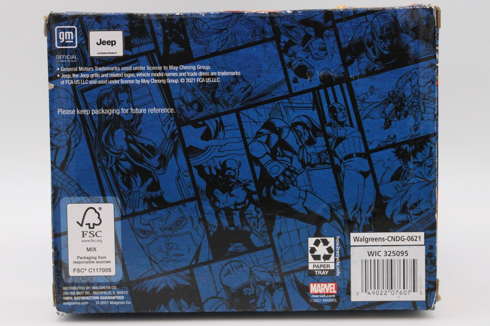 Marvel Avengers Earth Shockers GM Jeep Die-Cast Monster Truck Pull-Back Power