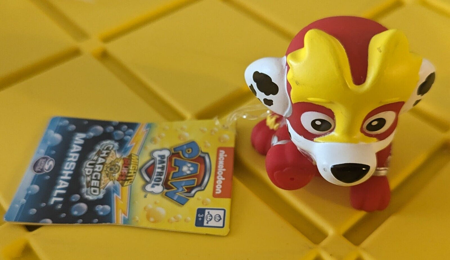 Paw Patrol Mighty Pups Charged Up Marshall Bath Toy Squirter New with Tag