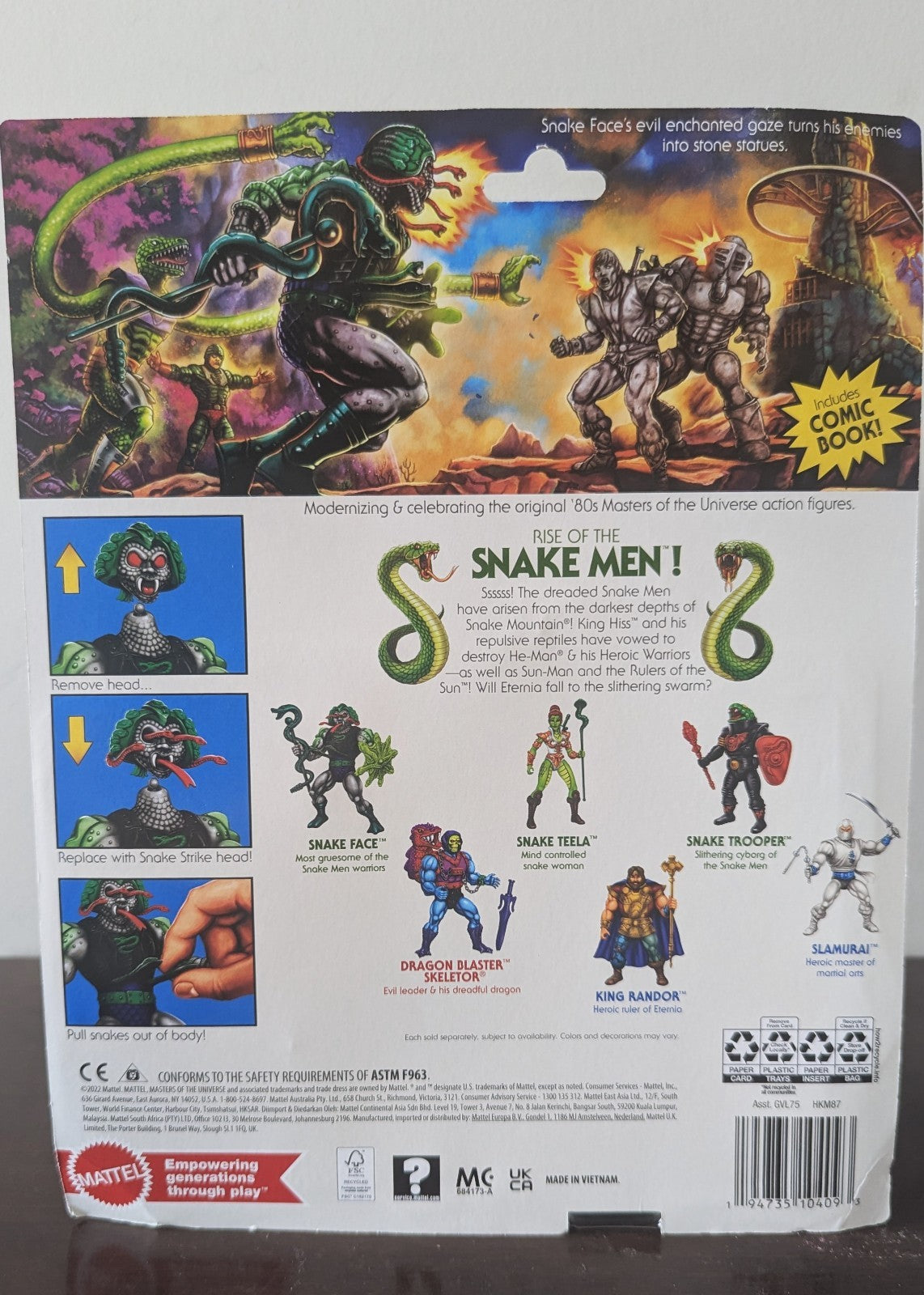 Mattel MOTU Masters of the Universe Origins Deluxe Snake Face 2022 New MOSC