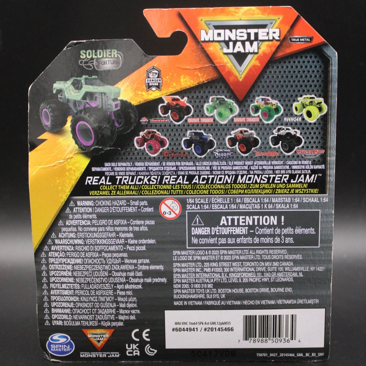 Spin Master Monster Jam Series 35 Soldier of Fortune 1/64 Scale Monster Truck