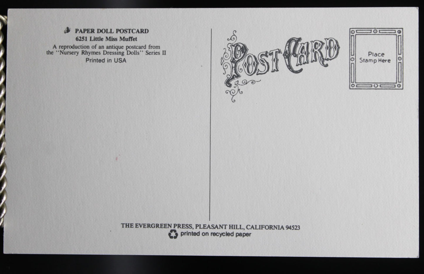 Nursery Rhymes Dressing Dolls Cut Out Postcard Set of 6 Paperdoll Oilette Repro