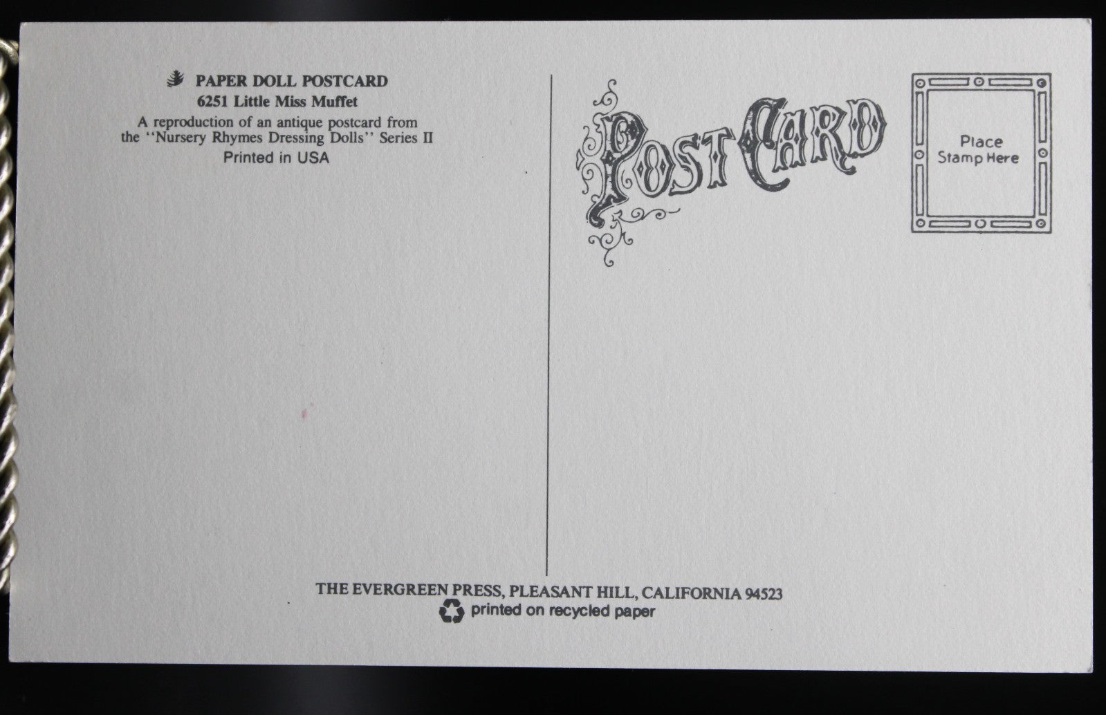 Nursery Rhymes Dressing Dolls Cut Out Postcard Set of 6 Paperdoll Oilette Repro