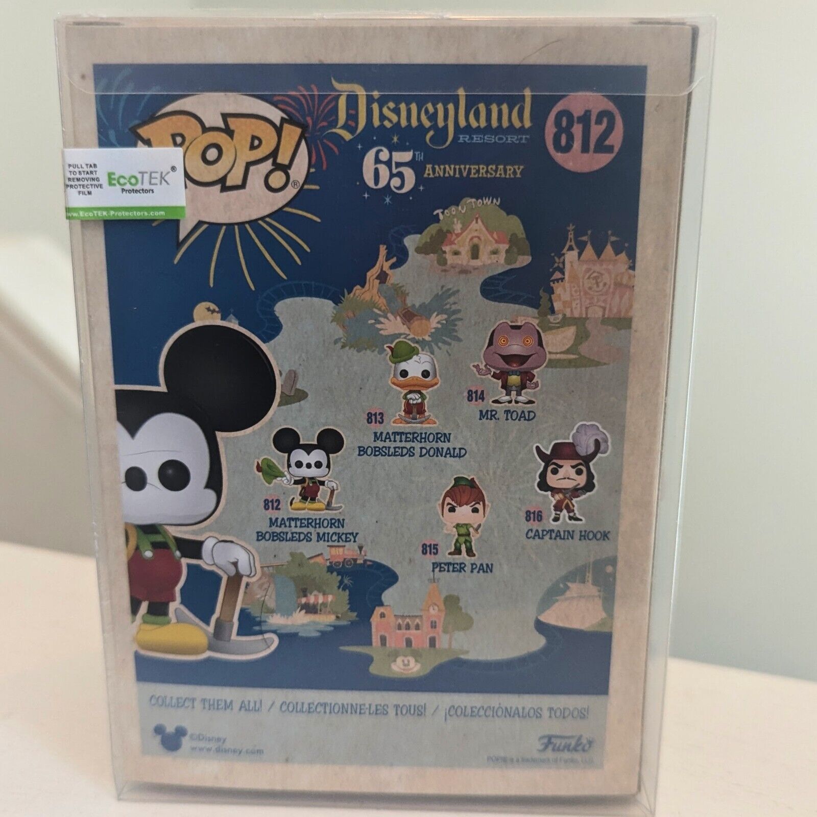 Funko Pop! Disney 65th Disneyland Matterhorn Bobsleds Mickey 812 W Pop Protector