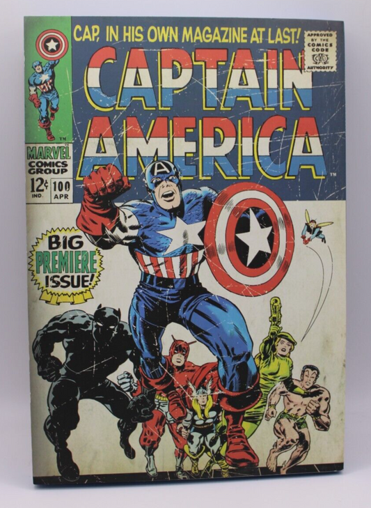 Marvel Captain America Wood Wall Decor Comics Art Premier Issue 100