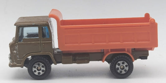 Yat Ming Cabover Lorry Dump Truck Tipper Brown Cab & Orange Bed - ~1:64