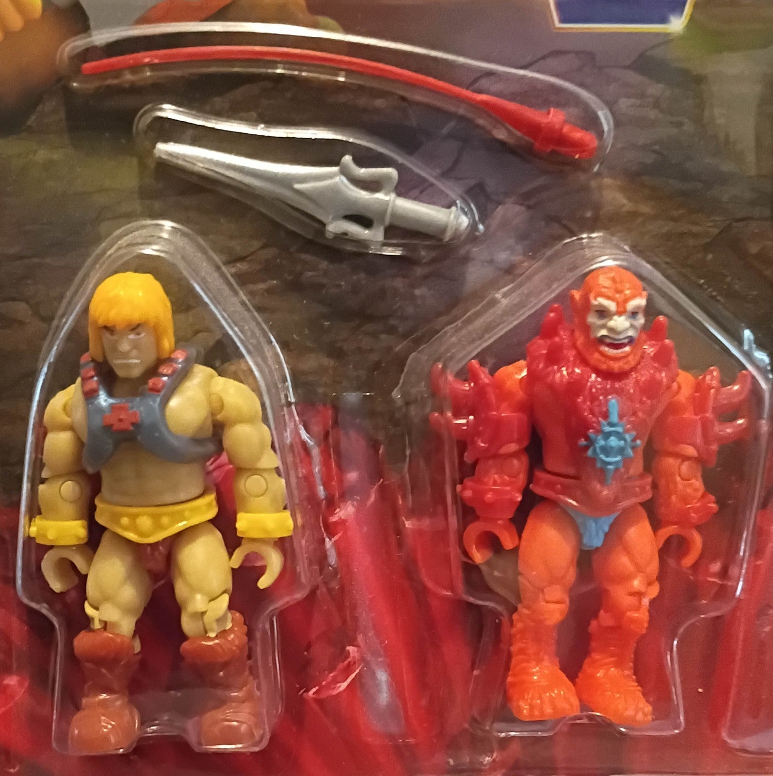 Masters Of the Universe He-Man Beast Man Trap Jaw Figures Skeletor Head MEGA CON