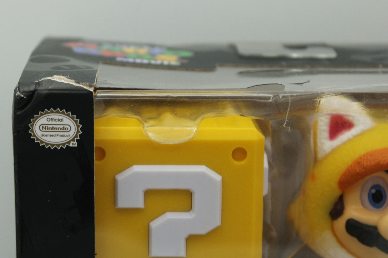Super Mario Bros Movie 5 Inch Figure Cat Mario Figure w ? Block (Not Mint Box)