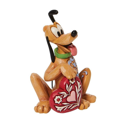 Jim Shore Disney Traditions Pluto Holding Heart - Mickey and Friends 6010108