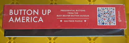 Galison 500 Piece Puzzle Button Up America Presidential Buttons New Sealed