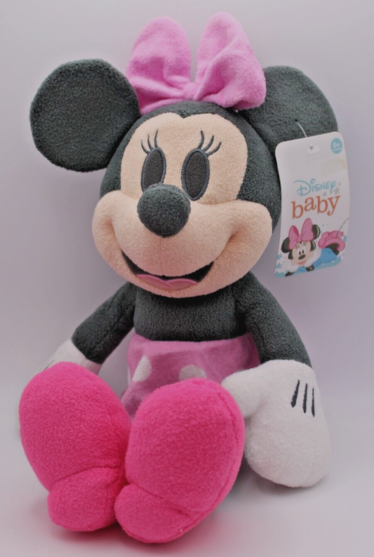 Disney Baby Minnie Mouse Pastel Baby Pink 14 Inch Plush Stuffed Animal