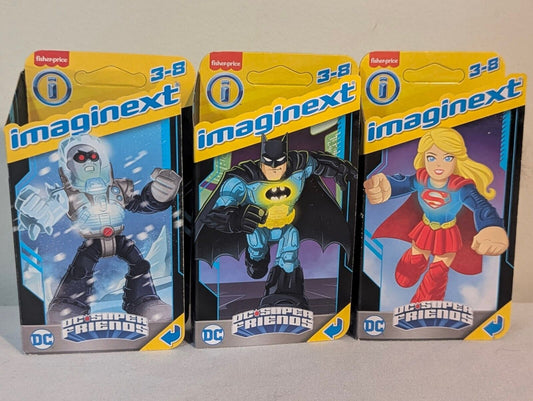 DC Super Friends Supergirl, Mr. Freeze, and Batman - Imaginext Figures