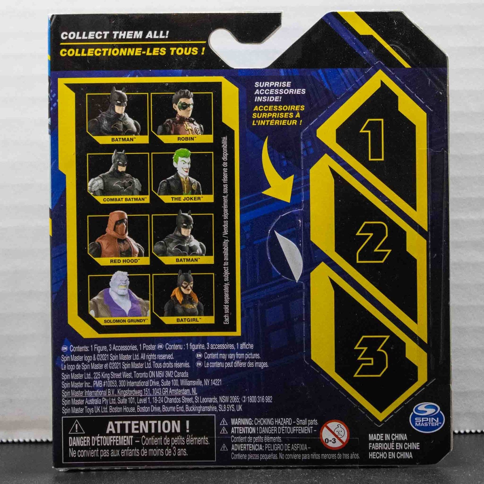 Lot of 3 Spinmaster Batman Action Figures - Combat Batman & Bat-Tech Versions