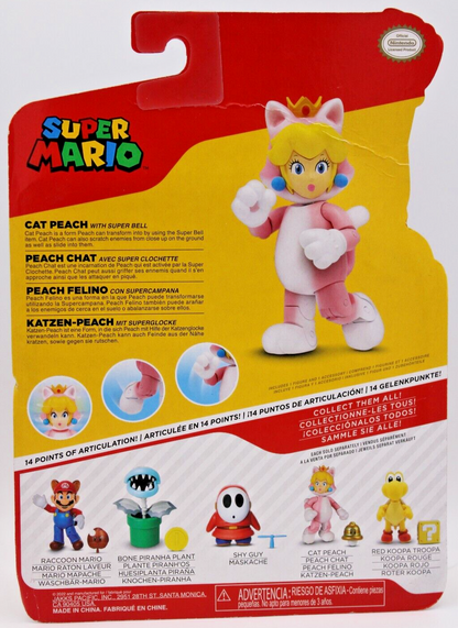 Jakks Super Mario 4 Inch World of Nintendo Series Cat Princess Peach Figure