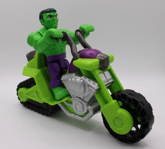Playskool Super Hero Adventures Hulk Smash Motorcycle Action Figure Hasbro