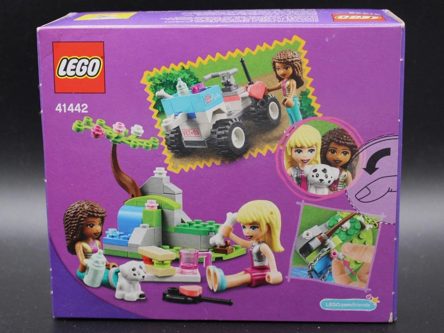 4 LEGO Friends - Vet Clinic Rescue Buggy, Beach Cleanup, Skate Ramp, Park Picnic