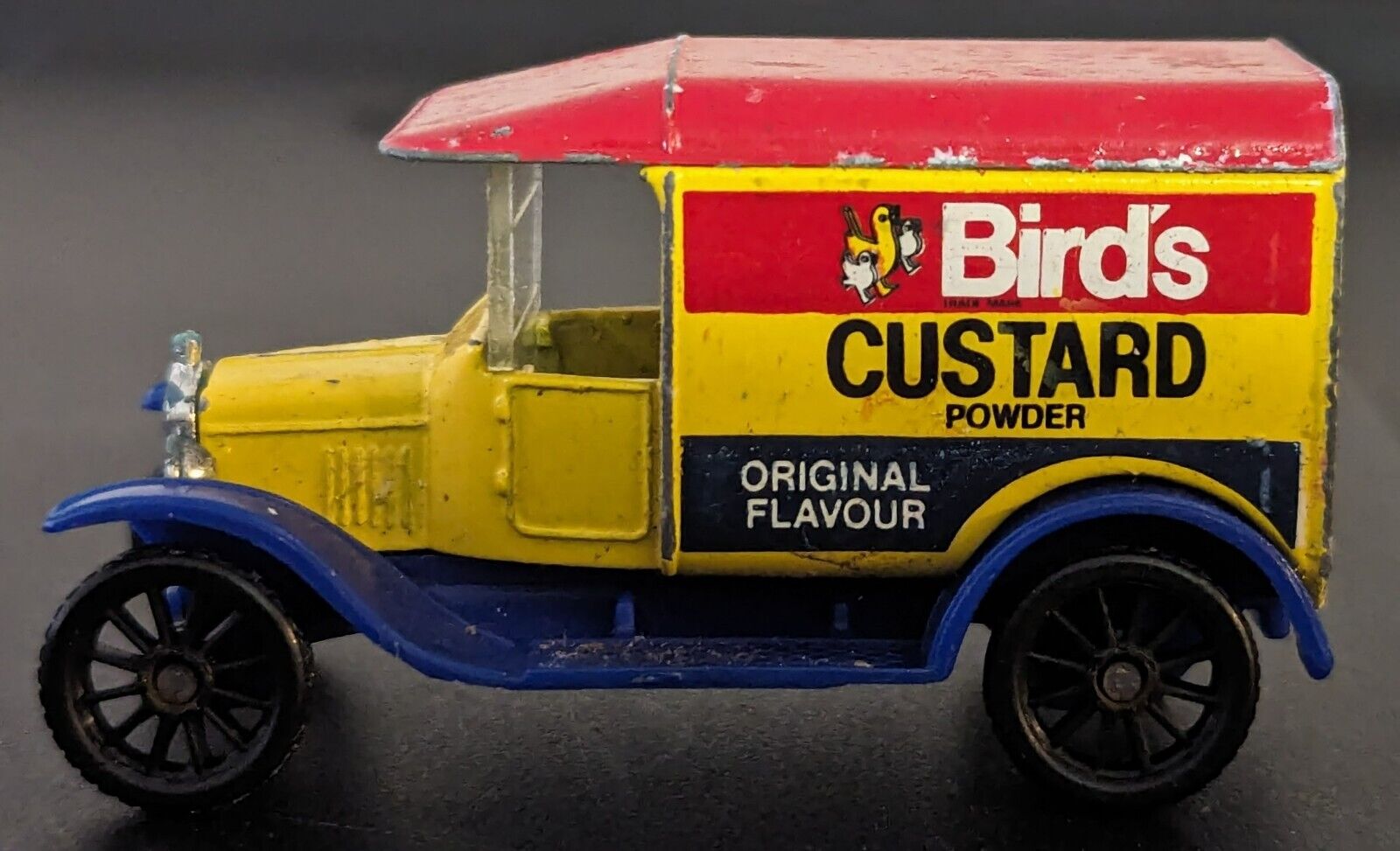 Vintage Matchbox 1989 Bird's Custard Powder 1921 Model T Ford 1:52 Yellow