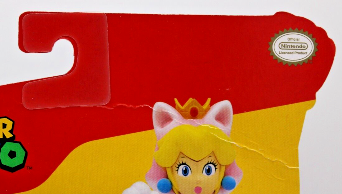 Jakks Super Mario 4 Inch World of Nintendo Series Cat Princess Peach Figure