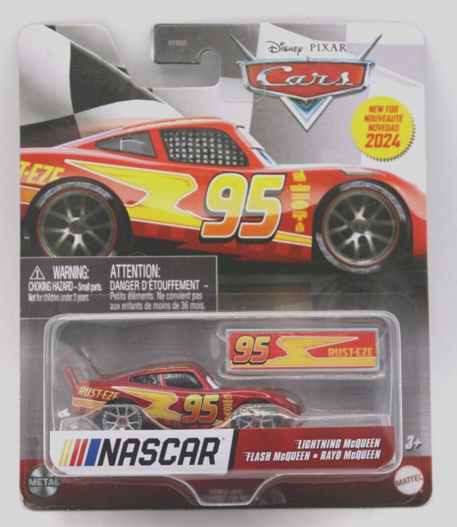 2024 Mattel Disney Pixar Cars Nascar Lightning Mcqueen #95 Rusteze Car