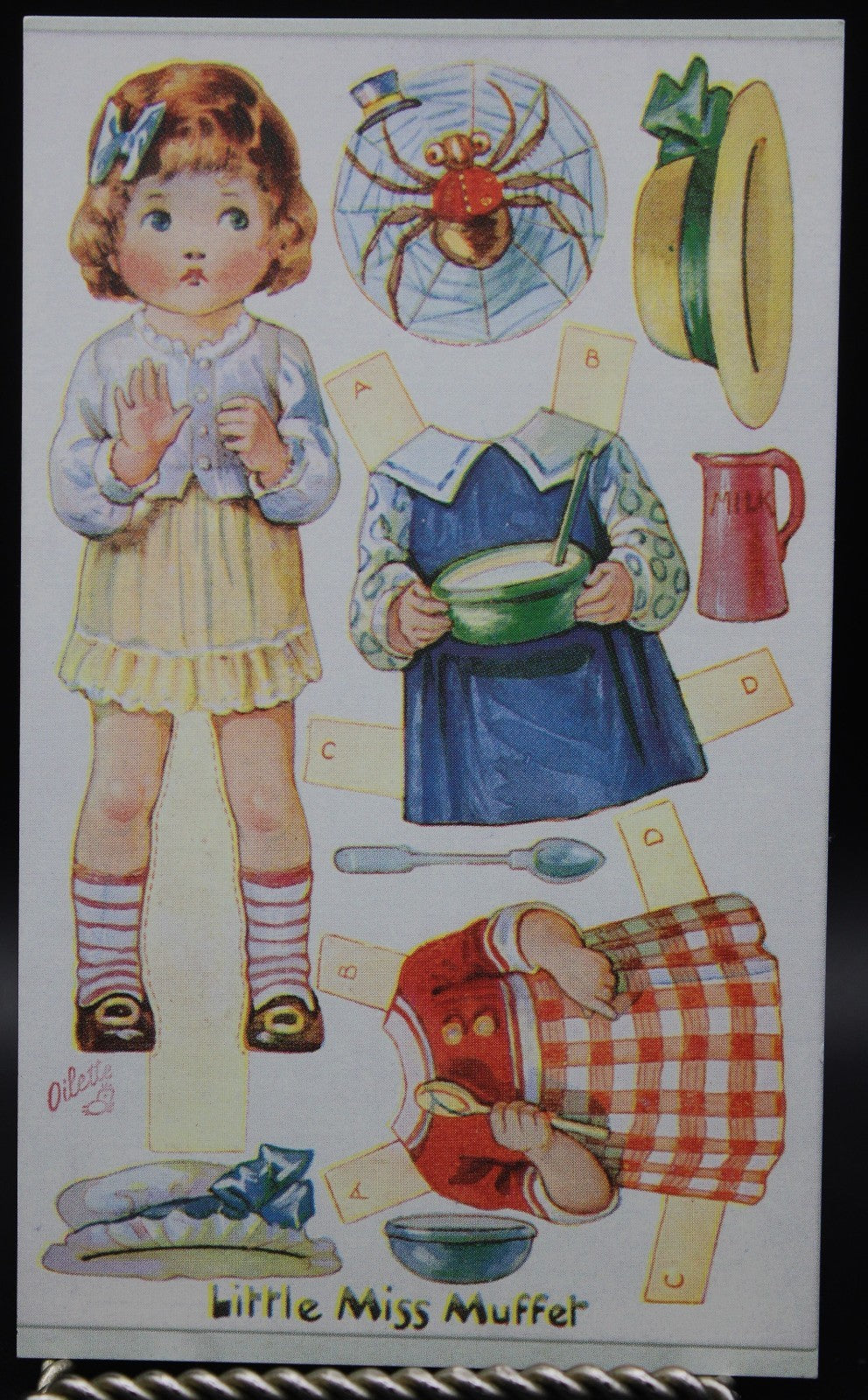 Nursery Rhymes Dressing Dolls Cut Out Postcard Set of 6 Paperdoll Oilette Repro