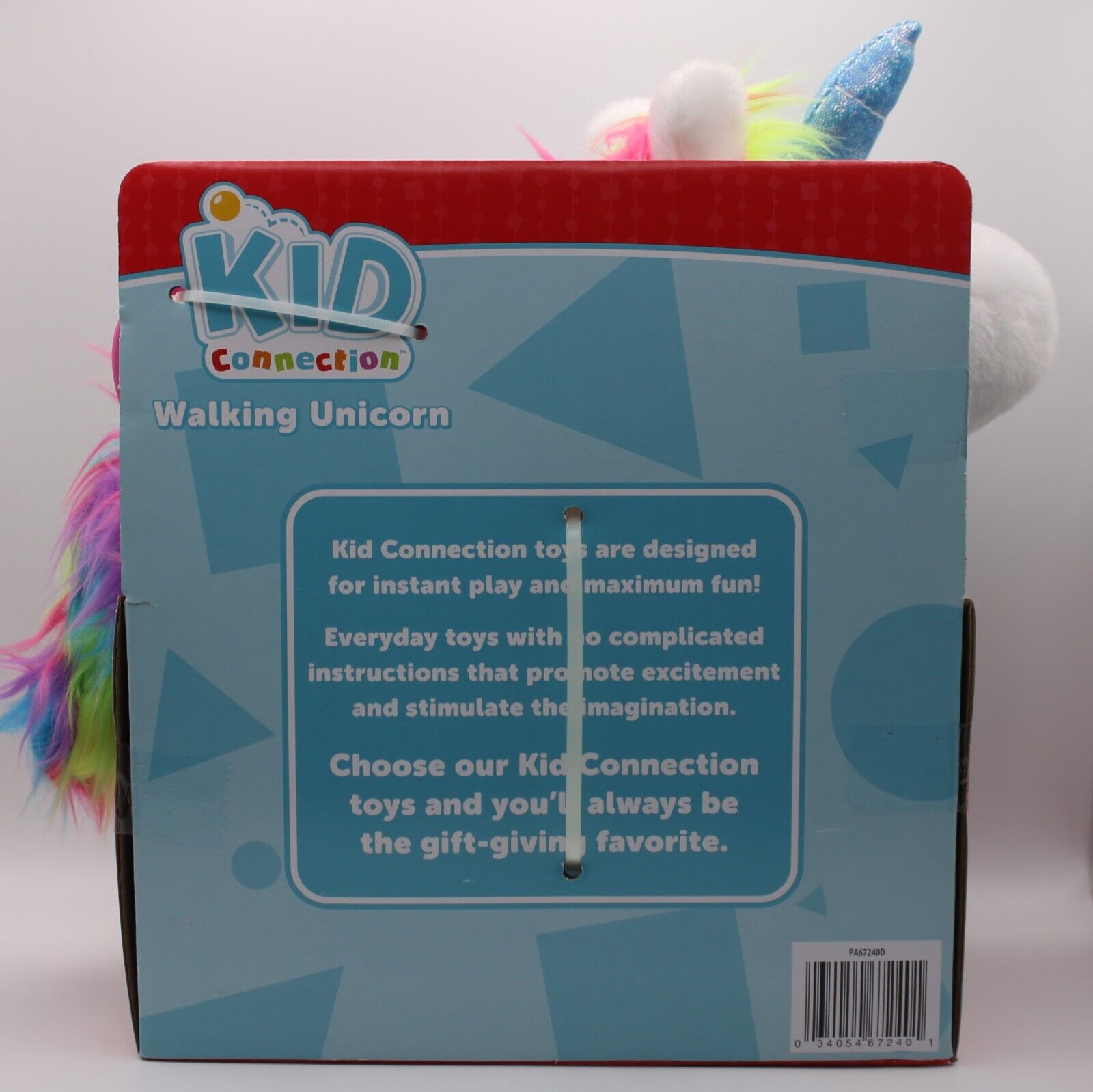 Walking Unicorn w/Sound White w/Rainbow Tail/Mane Leash Kid Connection Brand New