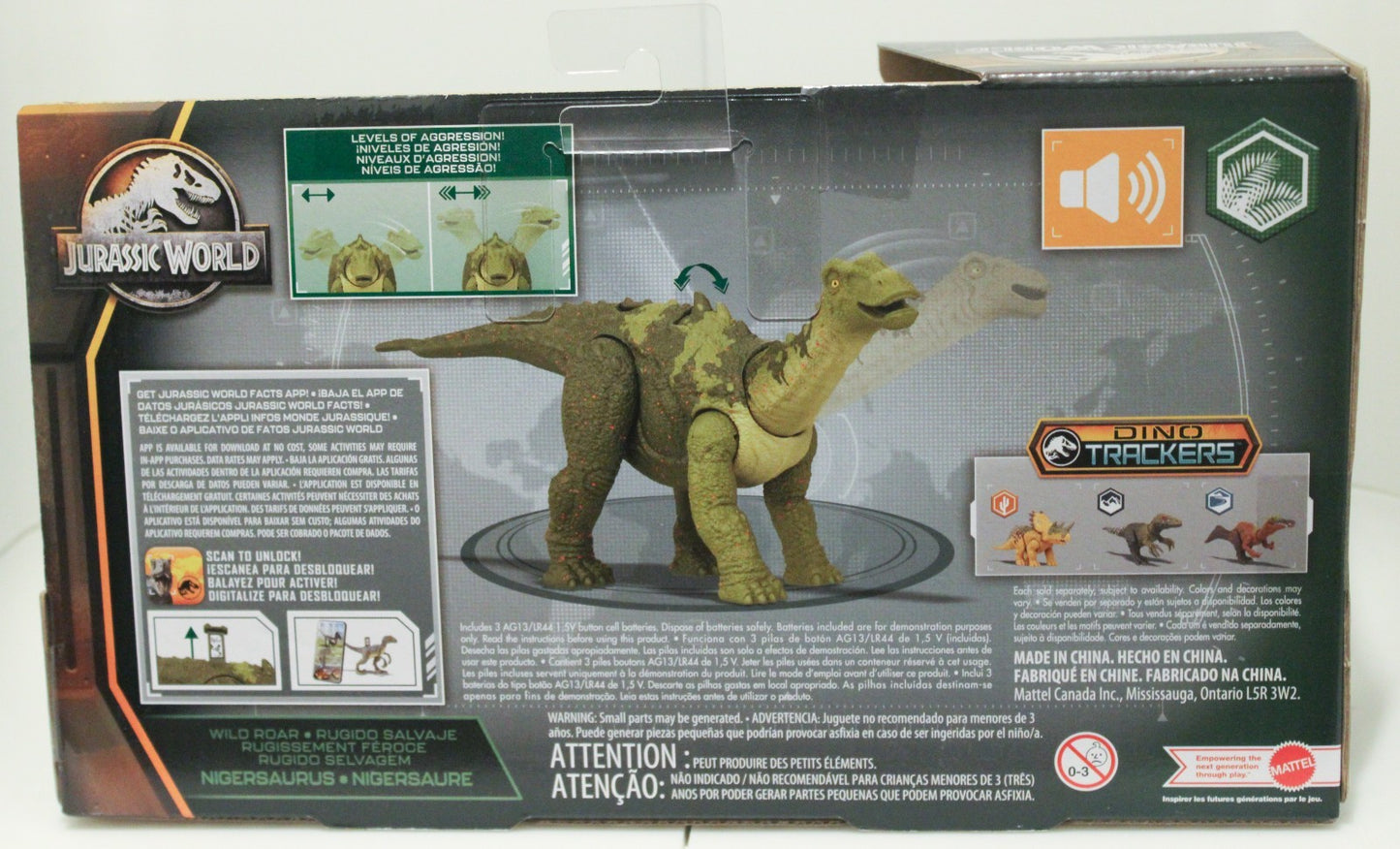 Jurassic World (Park) Dino Trackers Wild Roar Nigersaurus Action Figure