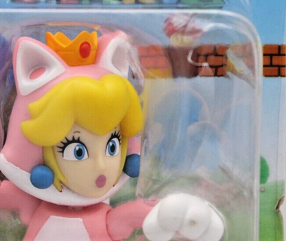 Jakks Super Mario 4 Inch World of Nintendo Series Cat Princess Peach Figure