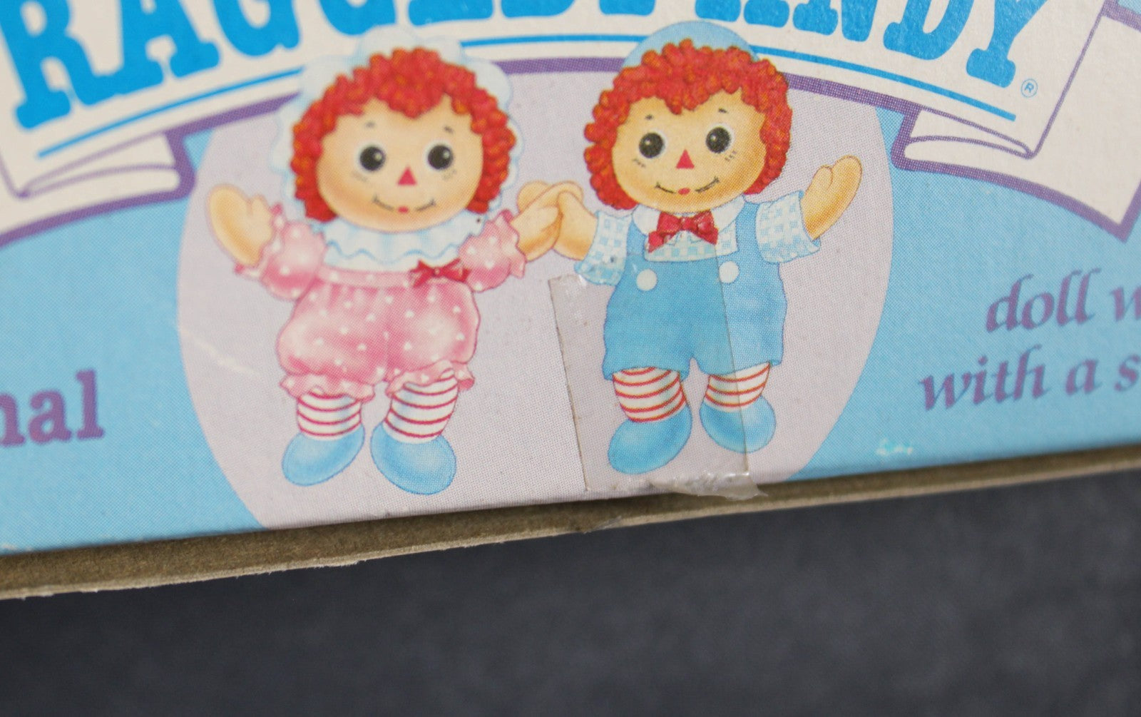 1989 Baby Raggedy Andy The Original Doll With a Heart Playskool 8 Inch Doll